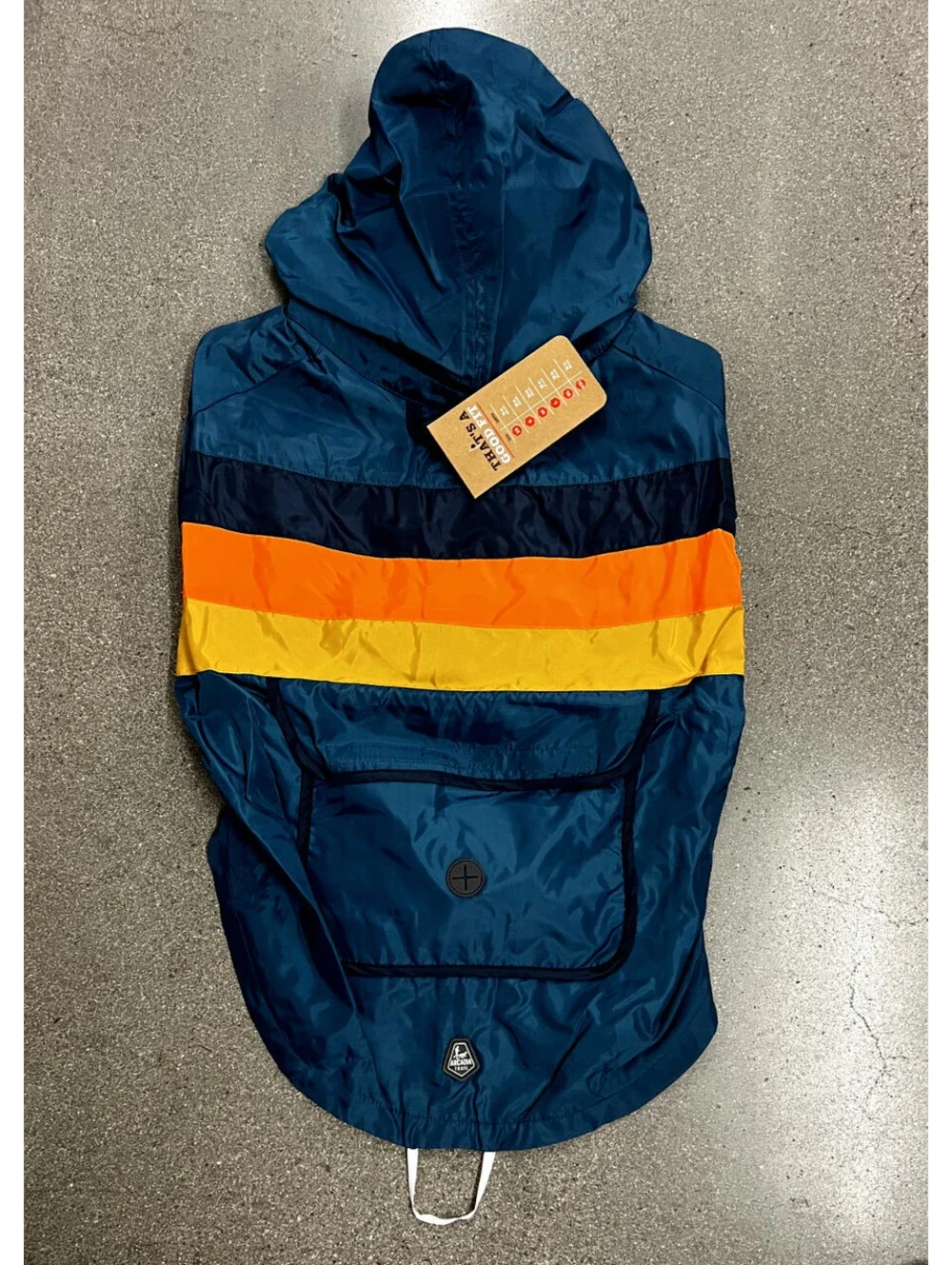 Arctic Trail Blue Easy Breezy Windbreaker Jacket for Dogs Size Large